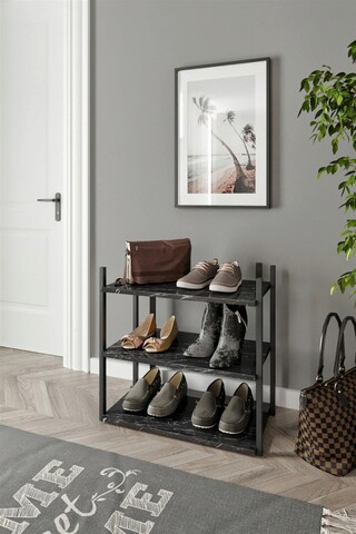 Pantofar, Gauge Concept, 64 x 37 x 61 cm, mdf/pvc, negru Mobilier hol