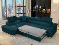 Coltar extensibil stanga 4 locuri ELTAP, ERI-38, Eridano, 275x202x88 cm, lemn/poliester, albastru