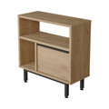 Masuta living Vercade, Pakoworld, 60x25.5x60 cm, PAL/fier, negru/natural
