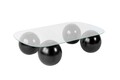 Masuta de cafea, Nordure, Evara, Negru/Transparent