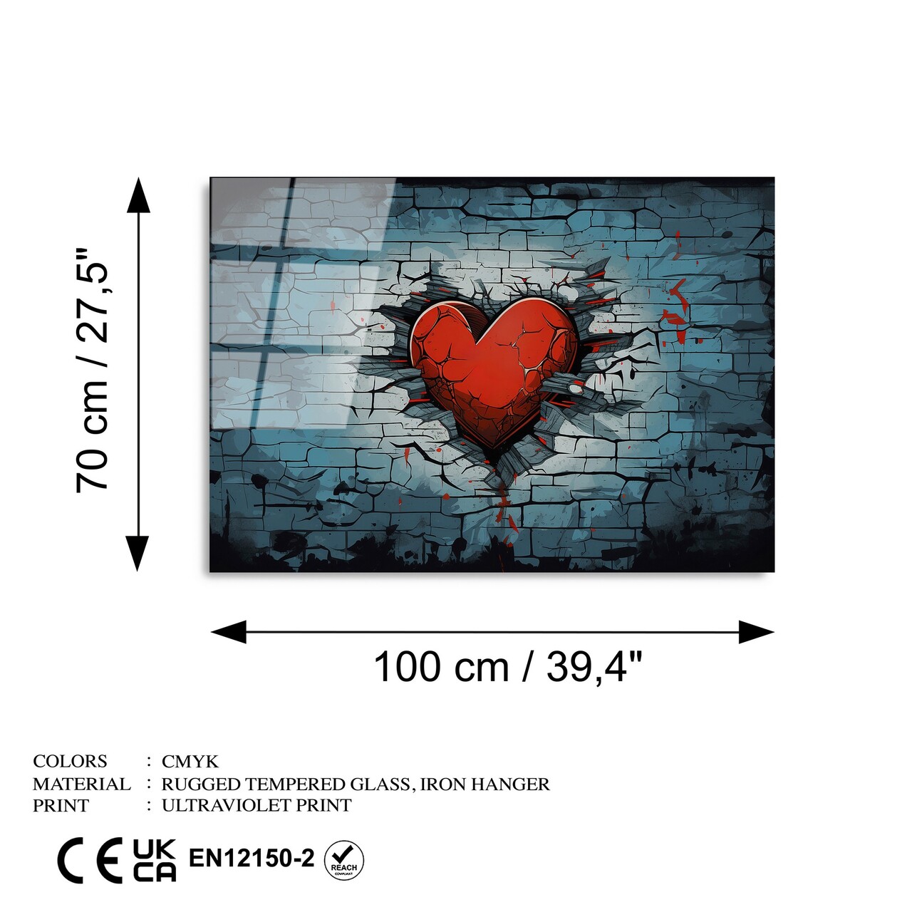 Tablou decorativ, UV-1172, 70 x 100 cm, Multicolor - view 8