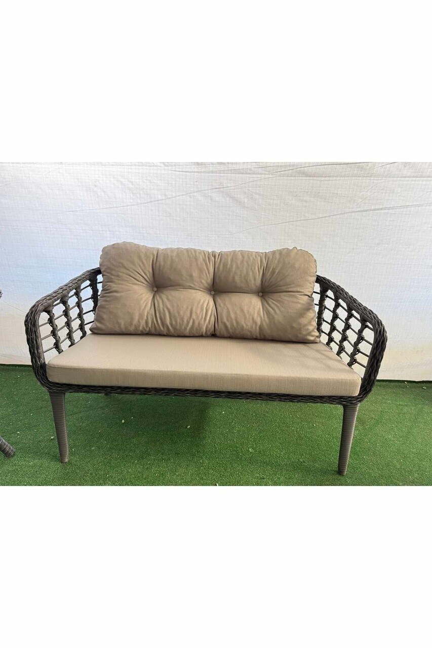 Set mobilier de gradina, Hanah Home, Manolya, ALUMINIU, Gri - view 4