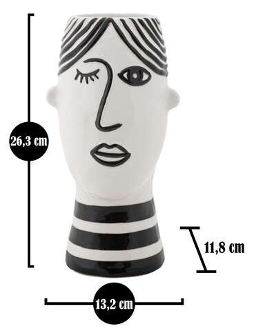 Vaza Face, Mauro Ferretti, 13.2x11.8x26.3 cm, portelan