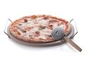Piatra pentru cuptor + rola pentru feliat pizza, Baking Stone, Excelsa, Ø 33 cm