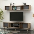 Mobilier living Bren, Maison in Design, 2 corpuri, 180 x 35 x 48 cm, natural/antracit