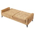 Canapea extensibila Cinar, Pandia Home, 209x80x80 cm, lemn, bej