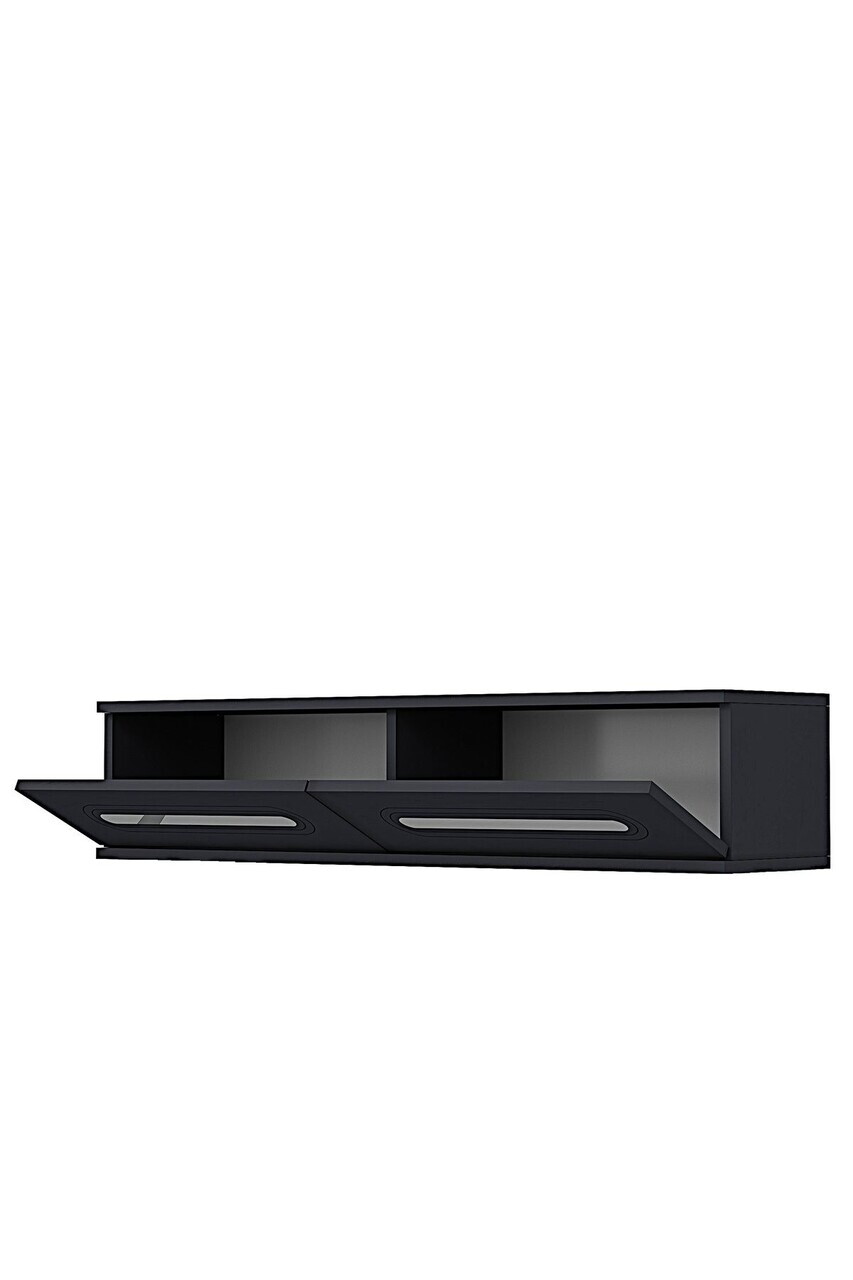 Dulap, Hanah Home, Rany 120, 120x25.5x29.6 cm, Antracit / Argintiu — imaginea 6