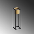 Ghiveci, GED-023-A, 15x50x15 cm, Metal, Negru