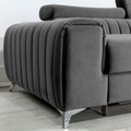 Coltar extensibil dreapta 3 locuri ELTAP, RT-04VE, Grayson, 278x205x92 cm, lemn/poliester, gri