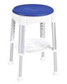 Scaun de dus reglabil Maximex, Shower, 35x59 cm, aluminiu, alb/albastru