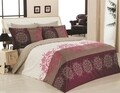 Lenjerie de pat dubla Valentina v2, Majoli Home Collection, 4 piese, 240x260 cm, bumbac ranforce, multicolor