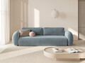 Canapea extensibila 3 locuri, Tonale, Cosmopolitan Design, 262x105x88 cm, catifea, albastru gri