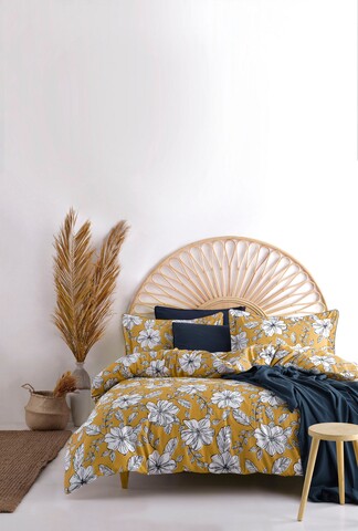Lenjerie de pat dubla king size, Primacasa by Turkiz, Clark 182TRF12282, 3 piese, bumbac ranforce, multicolor mezoni.ro