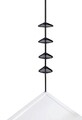 Etajera extensibila de colt, Allstar, Opal, 19.5 x 26 x 85-250 cm, metal, negru
