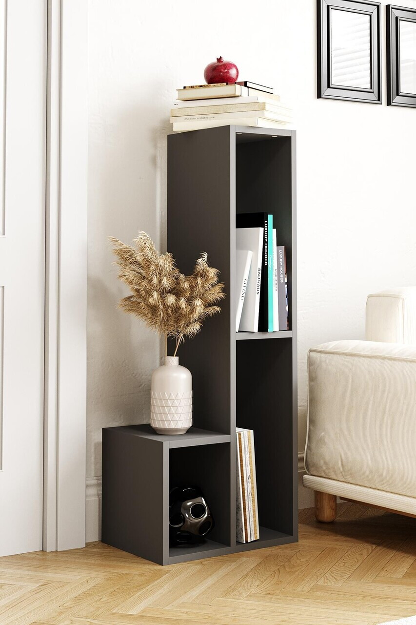 Comoda TV, Hanah Home, Bucak, 110x43x30 cm, Antracit — imaginea 2