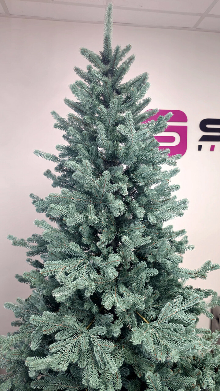 Brad artificial Christmas Deluxe by Sersimo, Viena Select argintiu, integral 3D, 210cm — imaginea 7