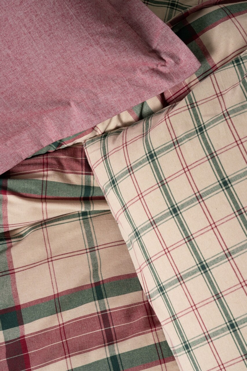 Lenjerie de pat dubla, Jamil - Claret Red, Cotton Box, 50% bumbac / 50% poliester
