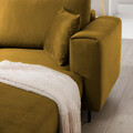 Coltar extensibil dreapta 4 locuri ELTAP, RT-45NU, Dalia, 289x190x95 cm, lemn/poliester, mustar