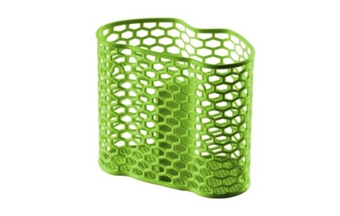 Uscator tacamuri cu 2 compartimente nora, domotti, 15x8.5x13 cm, verde