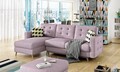 Coltar extensibil reversibil 3 locuri ELTAP, AsgL-09, Asgard, 248x162x93 cm, lemn/poliester, roz deschis