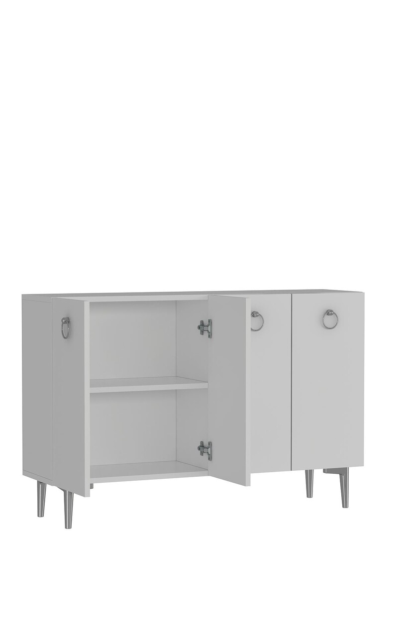 Consola, Hanah Home, Efes, 120x80x29.6 cm, PAL , Alb / Argintiu - view 6