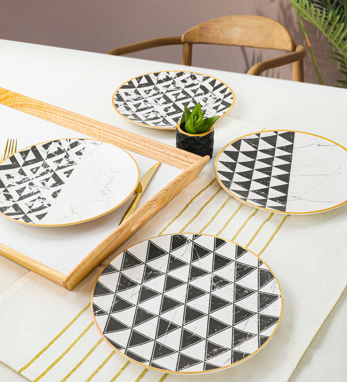 Set platouri servire, Keramika, 275KRM1344, Ceramica, Multicolor