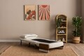 Canapea extensibilă cu 1 loc, Futon, 859FTN2340, Metal , Alb