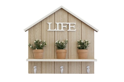 Cuier Life, Bedora, 3 agatatori, lemn/metal, multicolor