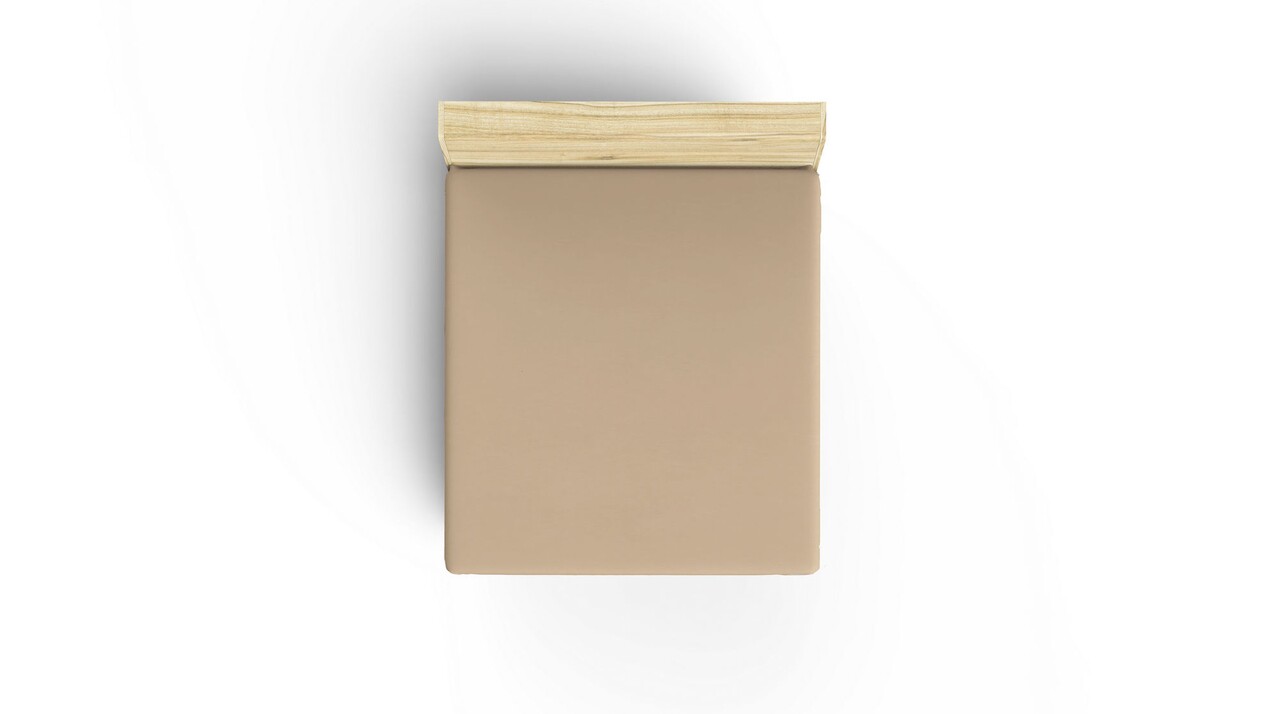 Cearceaf De Pat Cu Elastic, 140x190 Cm, 100% Bumbac Ranforce, Patik, Beige, Bej