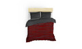 Lenjerie de pat dubla, Verda - Claret Red, EnLora Home, 65% bumbac/35% poliester