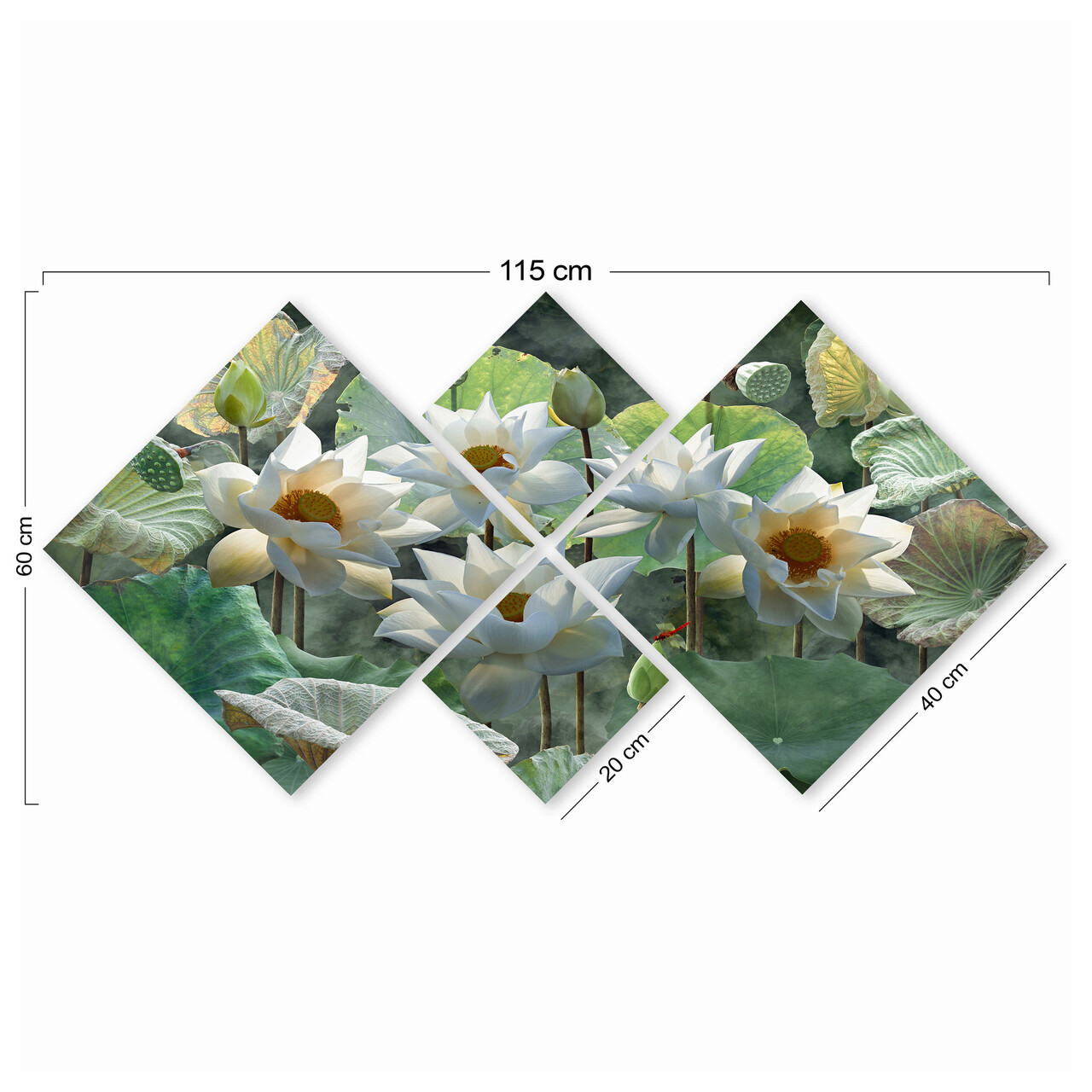 Set 4 tablouri decorative, 4MDF1823659058, MDF, Imprimat UV, Multicolor