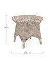 Masuta de cafea pentru gradina Jupiter, Bizzotto, Ø55.5 x 50 cm, aluminiu/fibre sintetice, natural