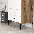 Dulap pentru haine, Hommy Craft, Kumsal T, 80x47.5x201.4 cm, PAL, Nuc/Alb