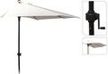 Umbrela Half Round, Ø250 cm, poliester, alb