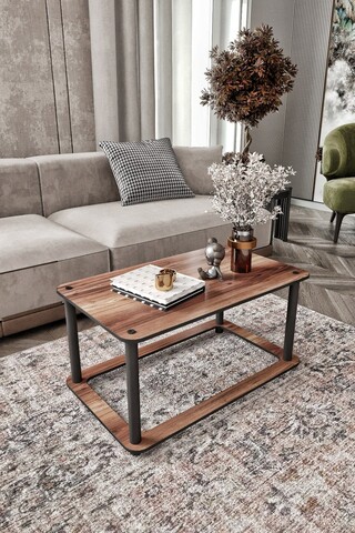 Masuta de cafea, Hanah Home, Hole Rect, 70x38x42 cm, MDF , Maro