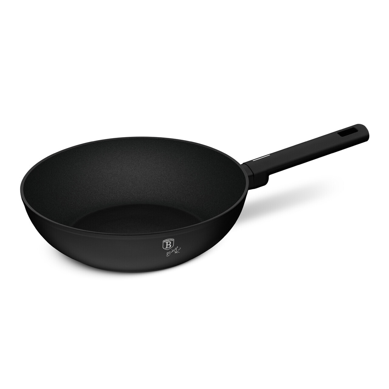 Tigaie Wok Berlinger Haus, Matte Black, 28 cm, 3.2 L, aluminiu forjat, negru - imagine 2
