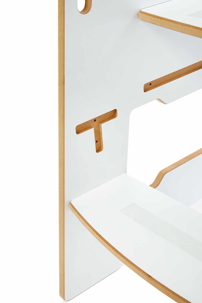 Turn de invatare, Hanah Home, Learning Tower, 40x90x50 cm, Alb - view 9