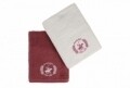 Set 2 prosoape de baie Evolution, Beverly Hills Polo Club, 70 x 140 cm, 100% bumbac, Crem/Roz inchis