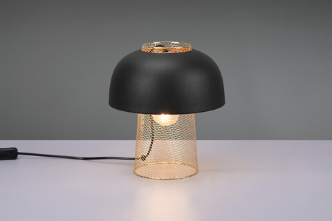 Lampa de masa Punch, RL, 25x28 cm, 25W, 1x E27, metal, negru mat