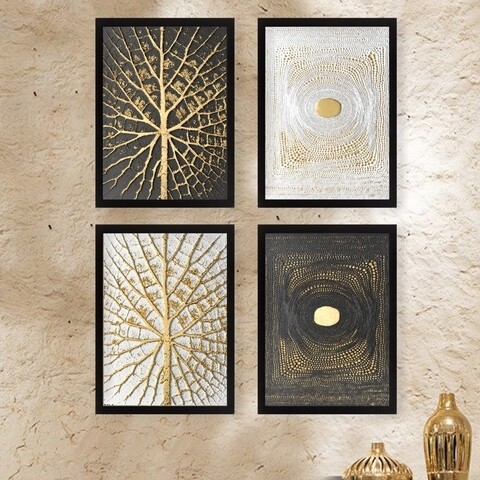 Set 4 tablouri decorative, SET_132 Lulu, 34×44 cm, plastic 34x44
