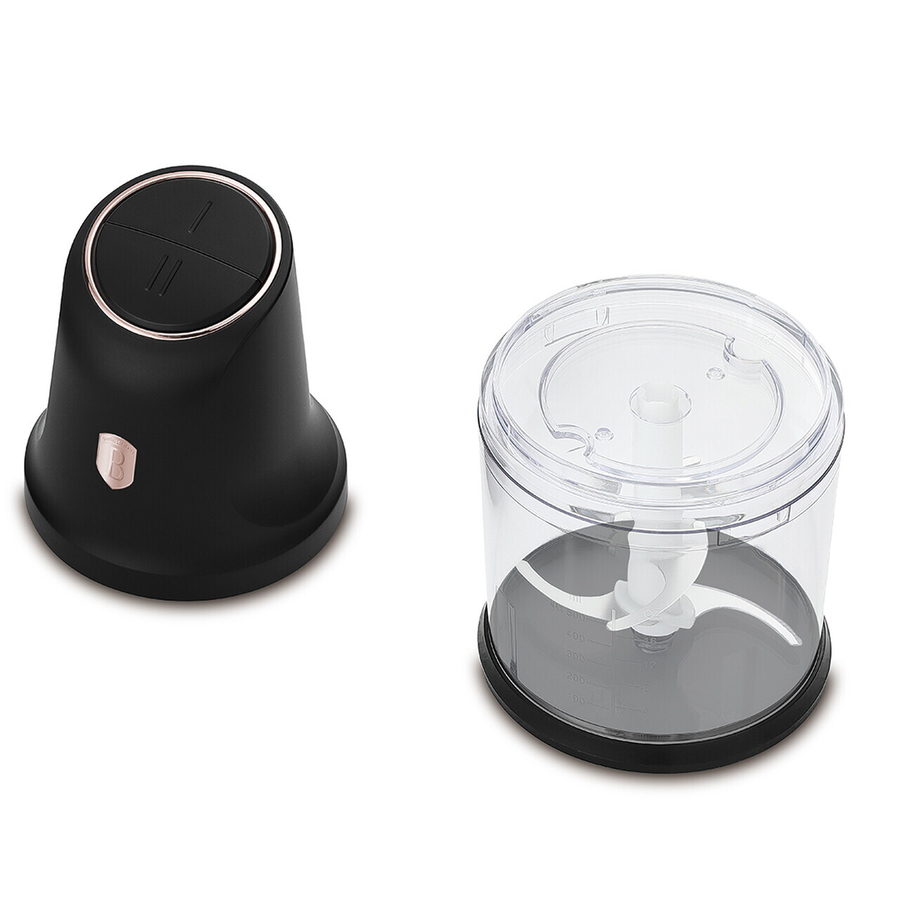 Tocator 2 in 1 Berlinger Haus, Black Rose, 1 L, inox/plastic, negru/transparent - imagine 3