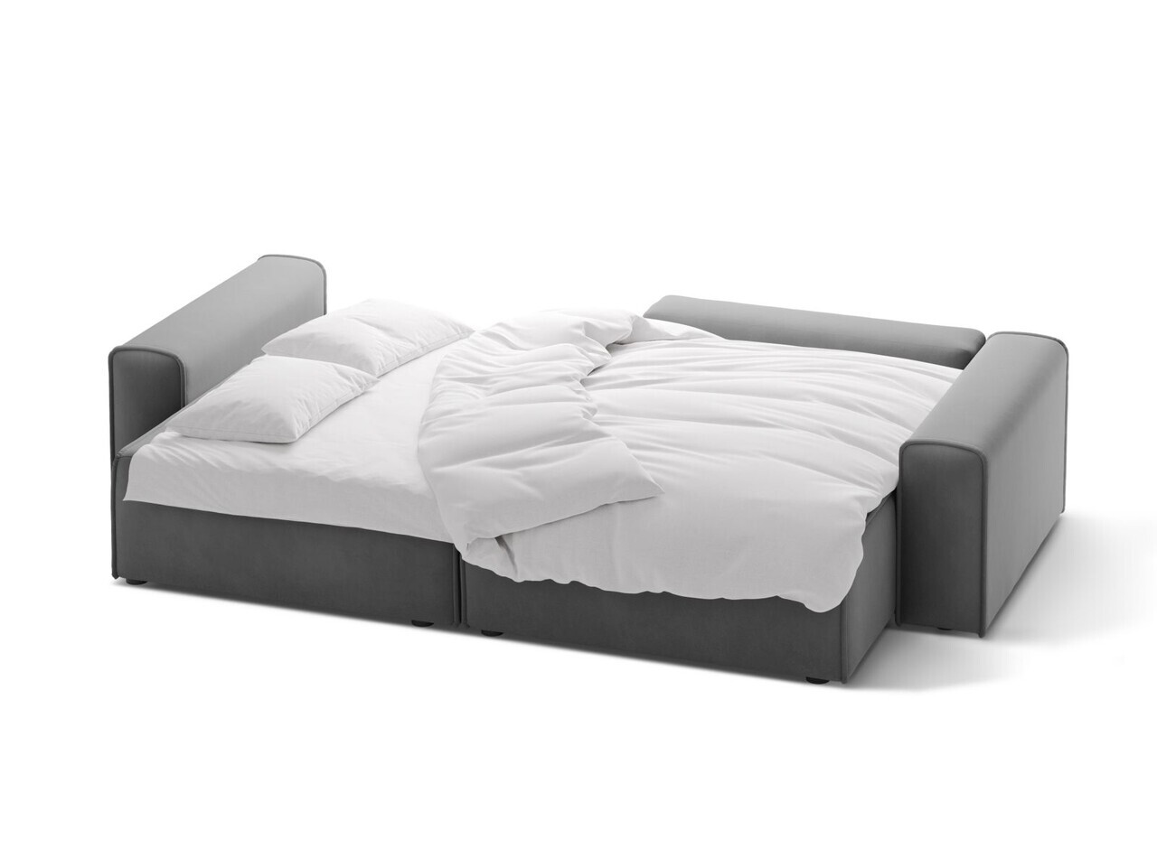 Coltar extensibil dreapta 3 locuri, Victor, Micadoni Home, 246x148x83 cm, catifea, gri — imaginea 3