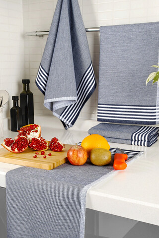 Set prosoape de mână (5 bucăți), dc home, sevilla, bumbac, albastru inchis