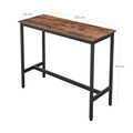 Masa de bar Alinru Industrial, Vasagle, 100x40x90 cm, PAL/fier, maro rustic