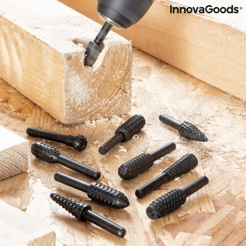 Set 10 burghie driwills innovagoods, otel carbon