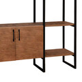 Cuier cu pantofar Thoj, Pakoworld, 120x34x180 cm, PAL/metal, maro