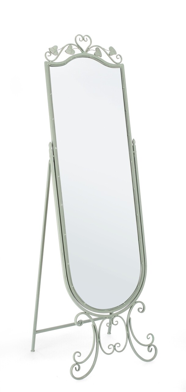 Oglinda De Podea Harriet, Bizzotto, 51 X 50 X 165 Cm, Otel, Verde Sage