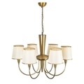 Lustra, Pardo - 3011, Opviq, 75 x 85 cm, 6 x E27, 40W, aramiu antic