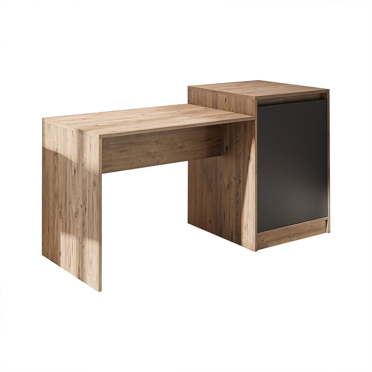 Masa de bucatarie, Hanah Home, 2787, 160x85x60 cm, PAL MELAMINAT, Pin Atlantic / Antracit — imaginea 5