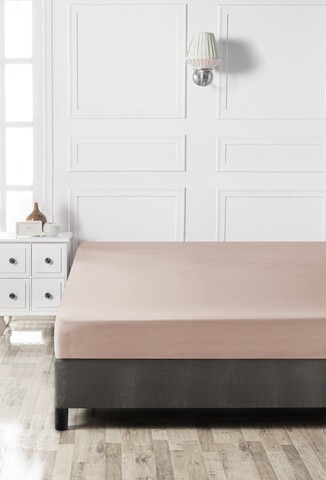 Cearceaf de pat dublu, patik, 174ptk72006, bumbac, 180 x 200 + 25 cm, bej
